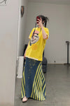 Walter Van BeirendonCK Facial T-shirts AW22-23 8017 Lemon Color
